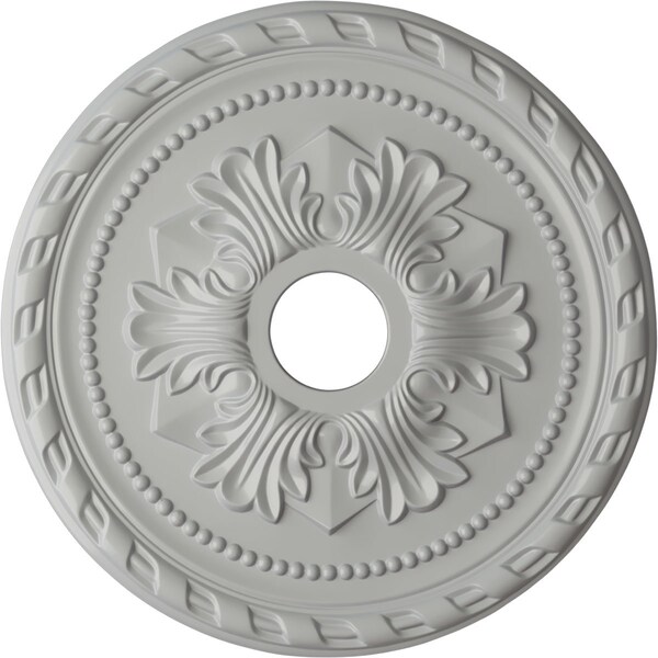 Ekena Millwork Palmetto Ceiling Medallion (Fits Canopies up to 5"), 20 7/8"OD x 3 5/8"ID x 1 5/8"P, Frost CM20PMFRF - main
